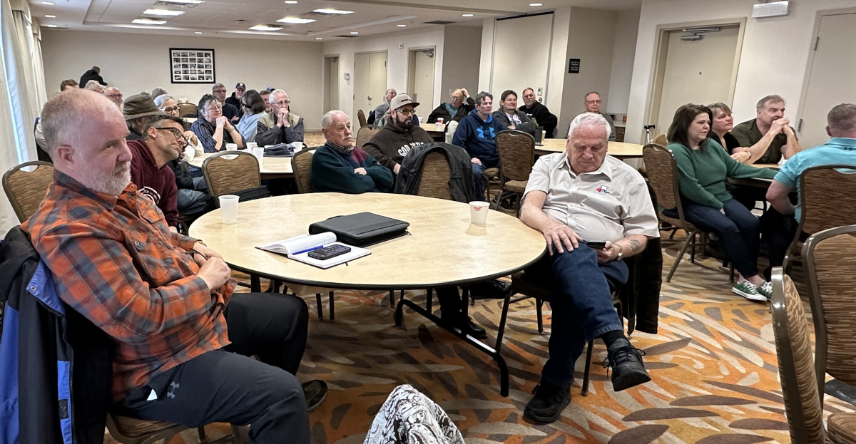 Men and ladies attending, our April 2025 Men's Breakfast Gathering.